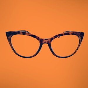 Betsey Johnson Reading Glasses Leopard Cat +2.00